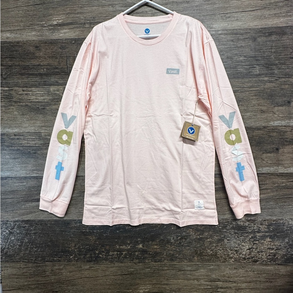 Vast Life Men's Pink Long Sleeve Tee Shirt